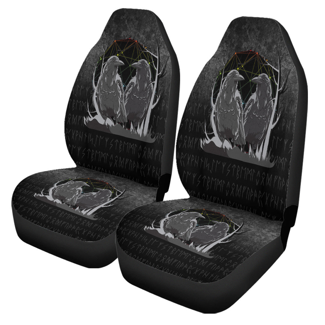 Car Seat Covers Huginn And Muninn Norse Mythology Ravens Midgard Birds Crow Car Seat Covers