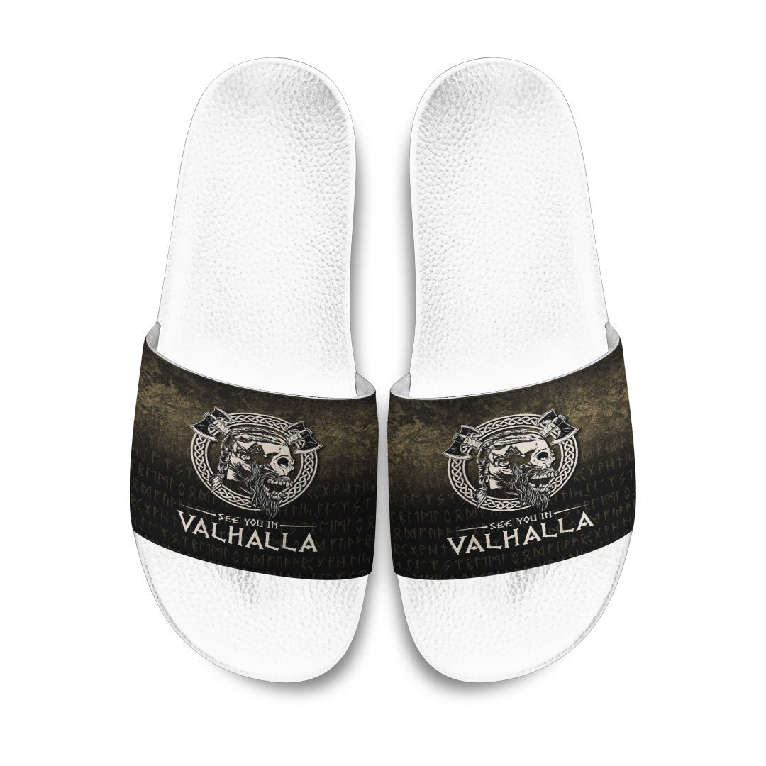 Slide Sandals See You In Valhalla Viking Slide Sandals