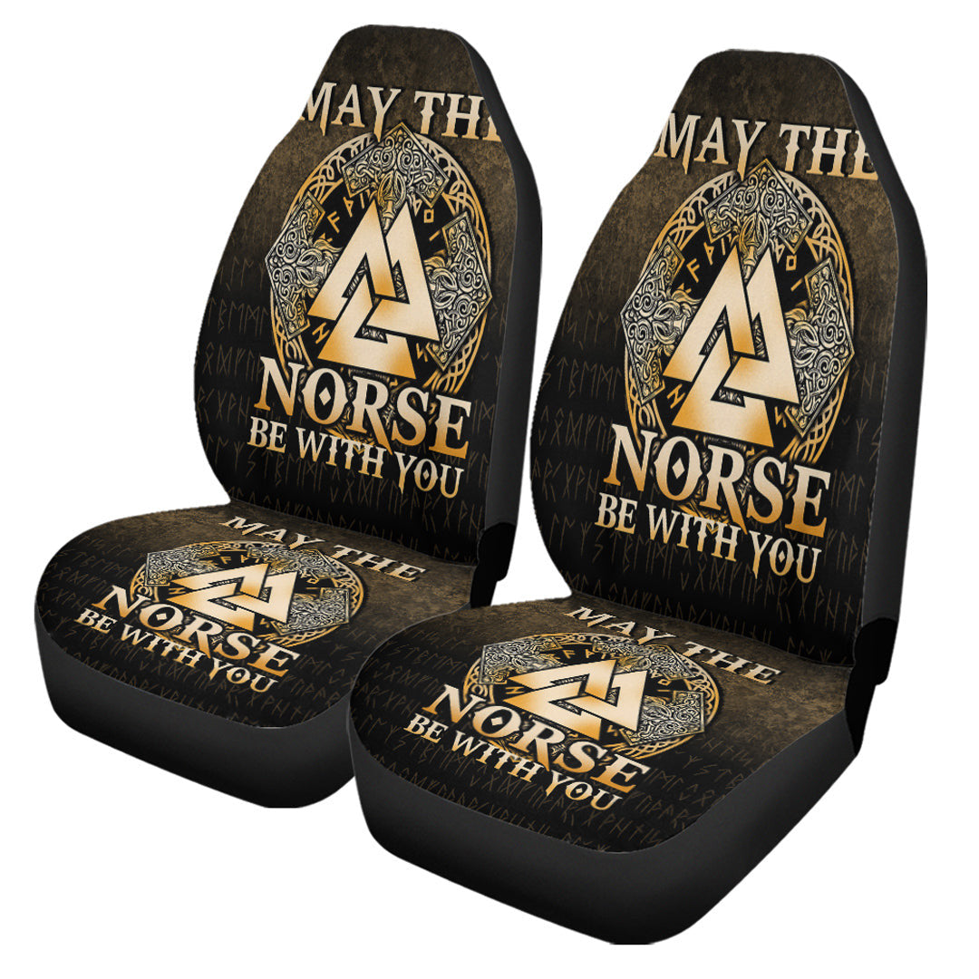 Car Seat Covers May The Norse Be With You Viking Gold Version Car Seat Covers