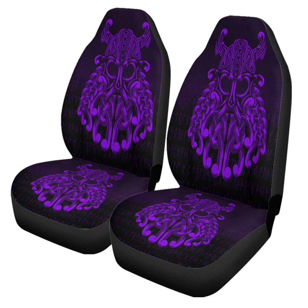 Car Seat Covers Vikings Odin Valhalla Purple Version Car Seat Covers