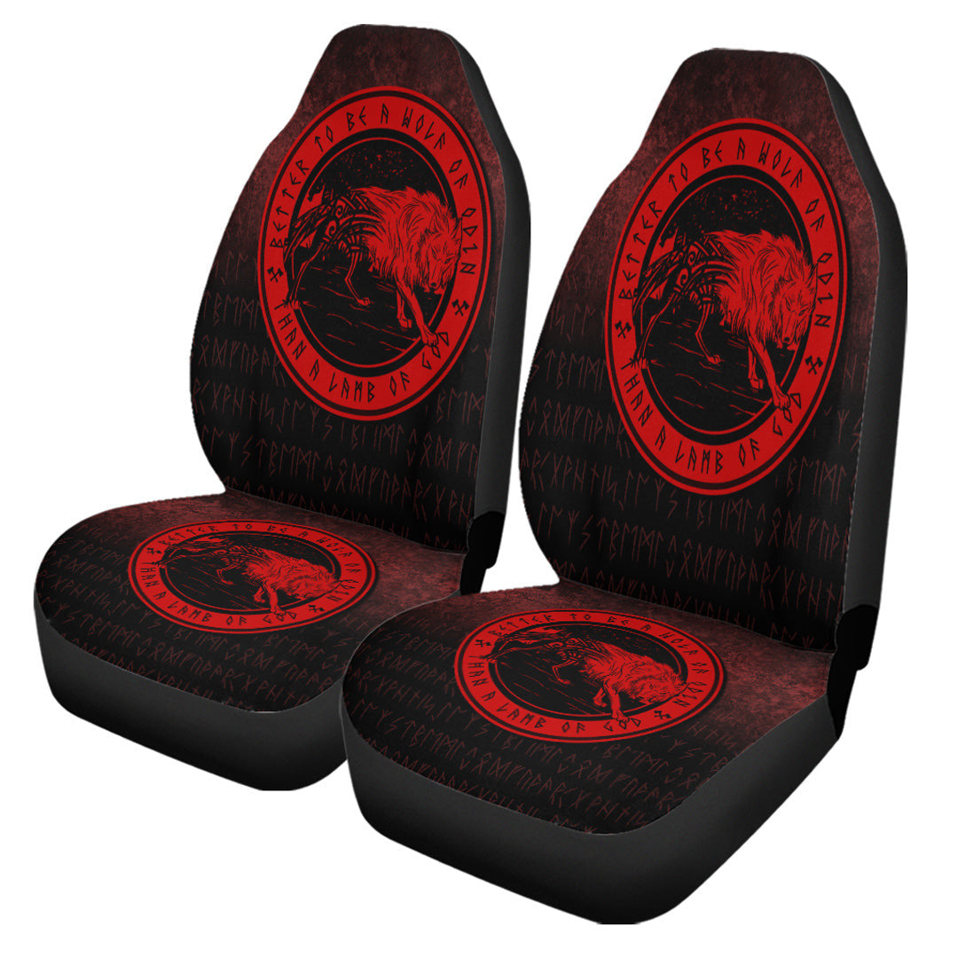 Car Seat Covers Wolf Of Odin Red Version Car Seat Covers