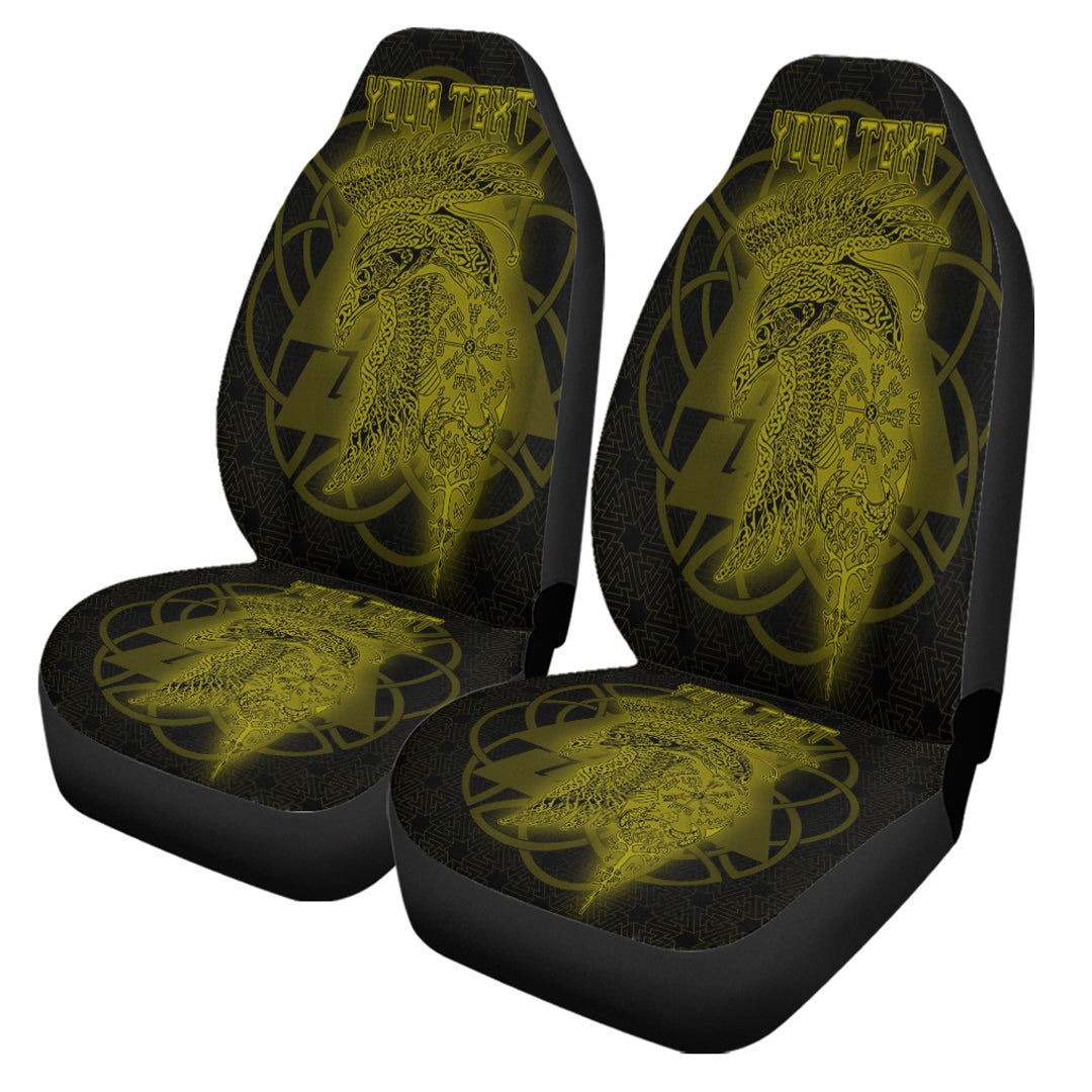 Car Seat Covers Valknut Raven Gold Viking Car Seat Covers