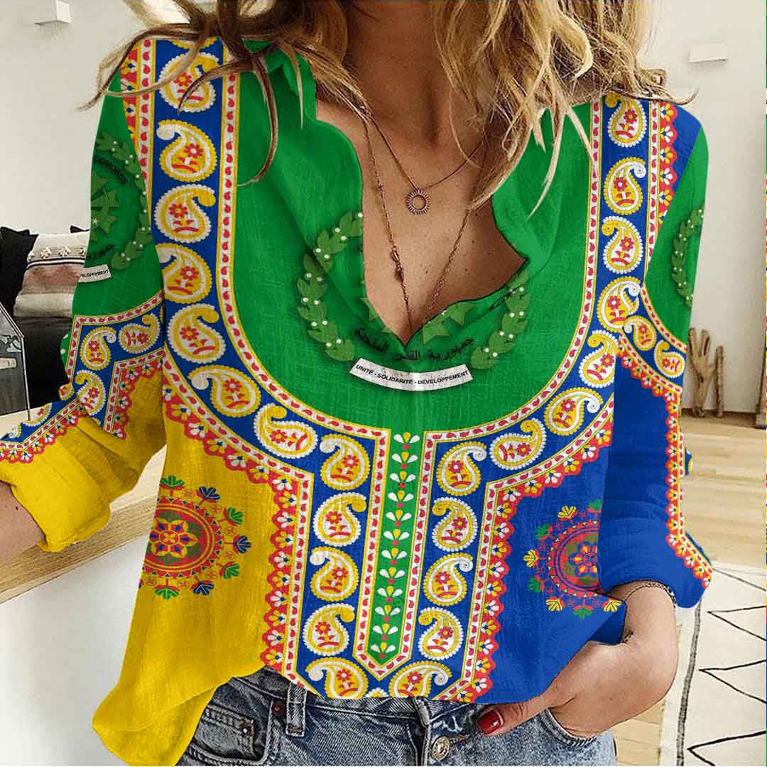 Clothing Comoros Dashiki Women's Casual Shirt