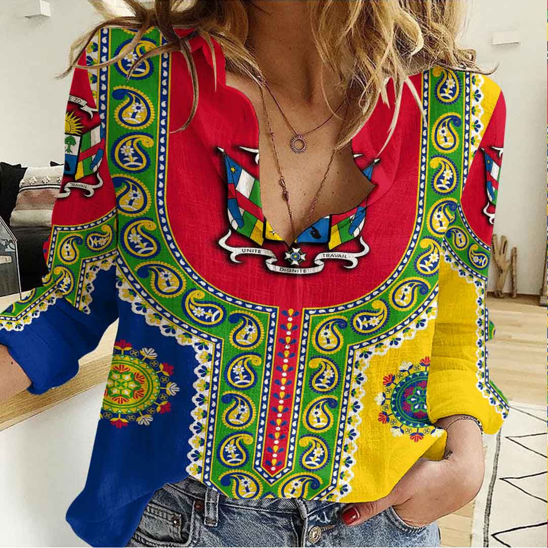 Clothing Central African Dashiki Women's Casual Shirt