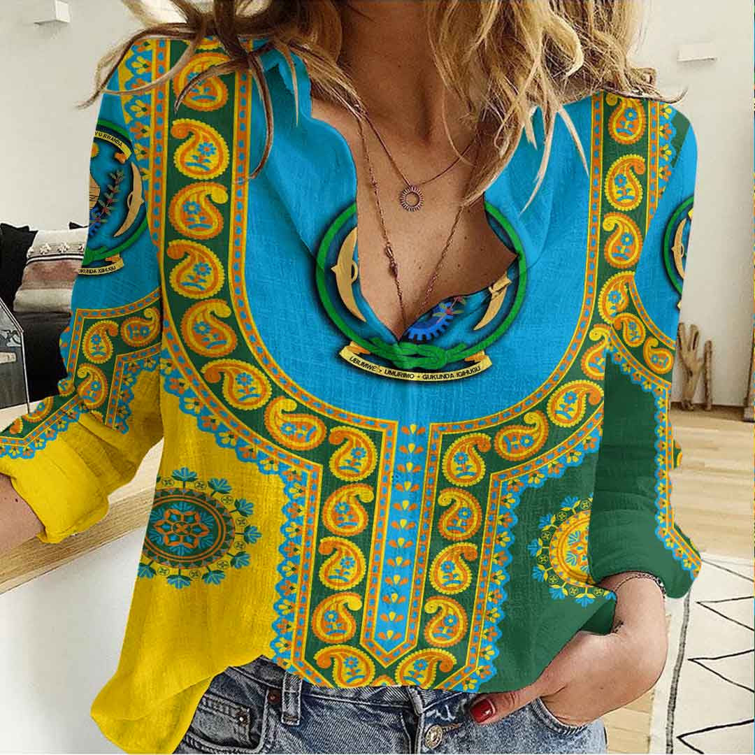 Clothing Rwanda Dashiki Women's Casual Shirt