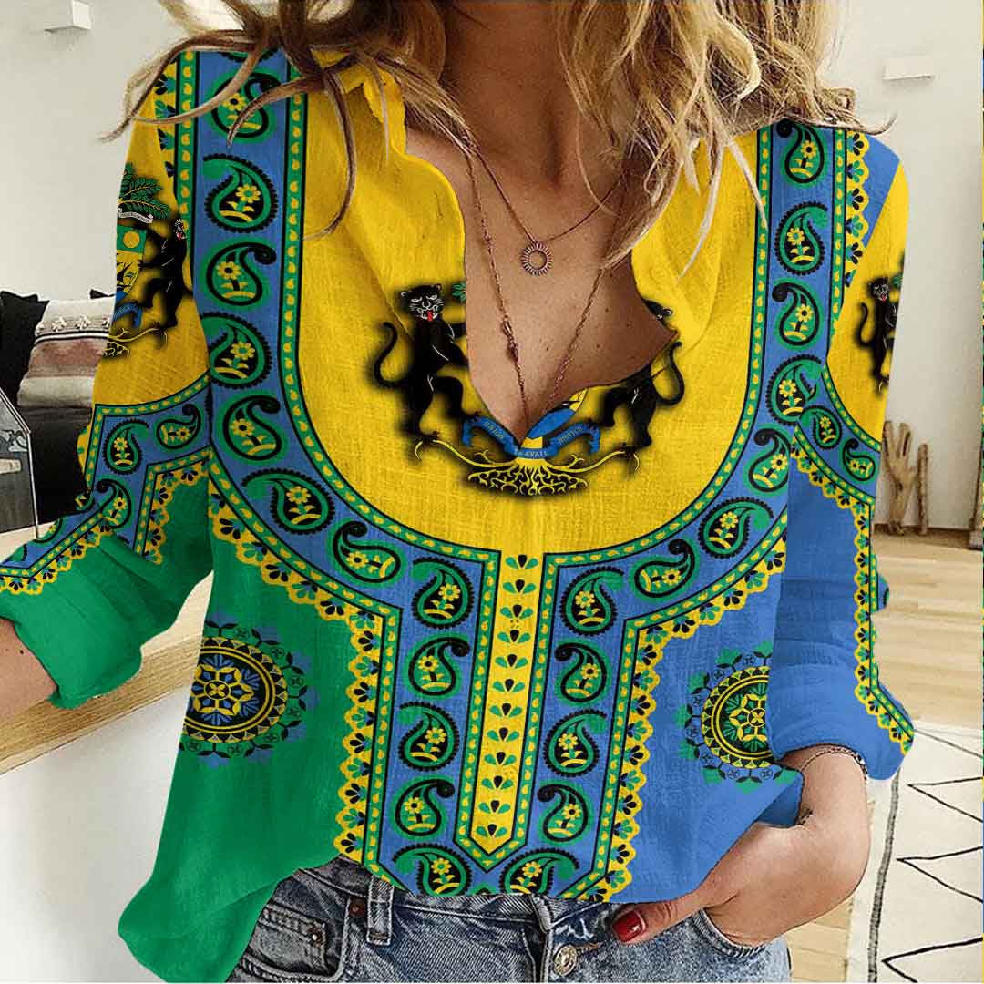 Clothing Gabon Dashiki Women's Casual Shirt