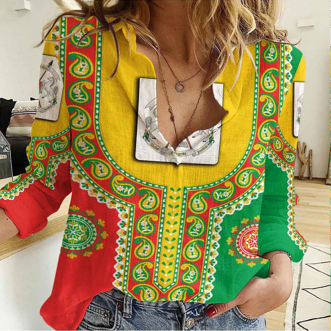 Clothing Burkina Faso Dashiki Women's Casual Shirt