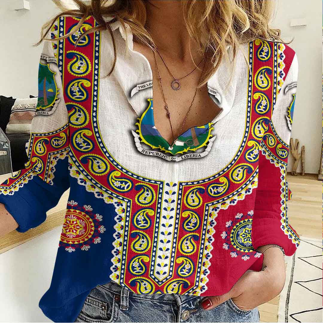 Clothing Liberia Dashiki Women's Casual Shirt