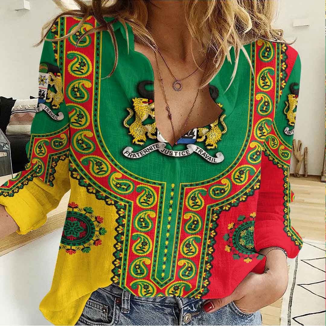 Clothing Benin Dashiki Women's Casual Shirt
