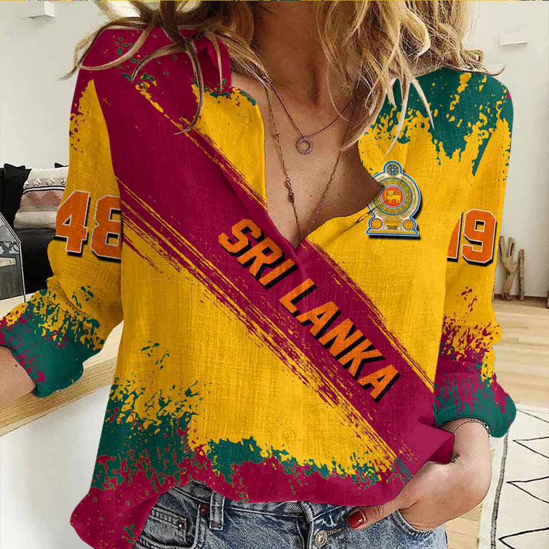 Clothing Sri Lanka Founded Brush Pattern Women's Casual Shirt