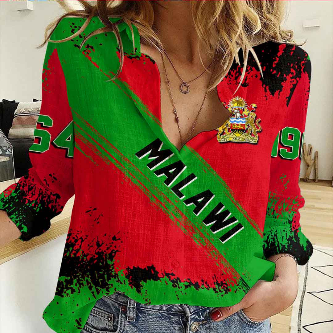 Clothing Malawi Founded Brush Pattern Women's Casual Shirt