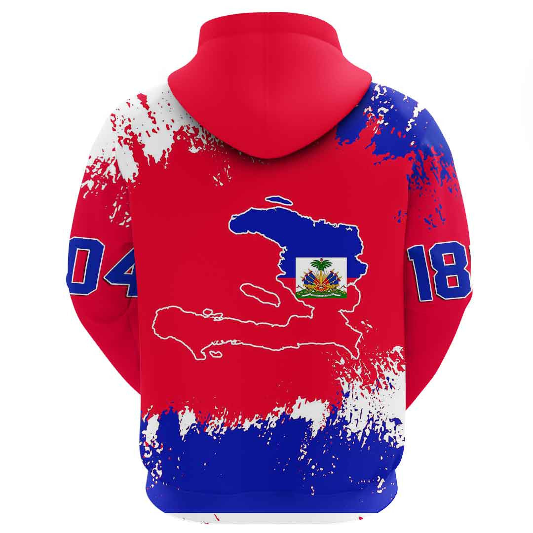 Clothing Haiti Founded Brush Style Hoodie