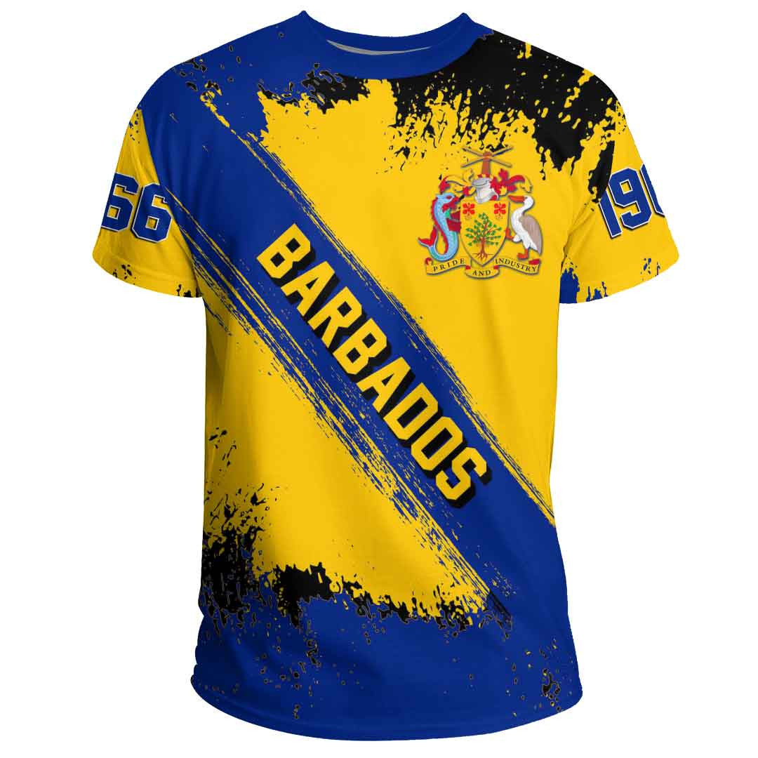 Clothing Barbados Founded Brush Style T Shirt