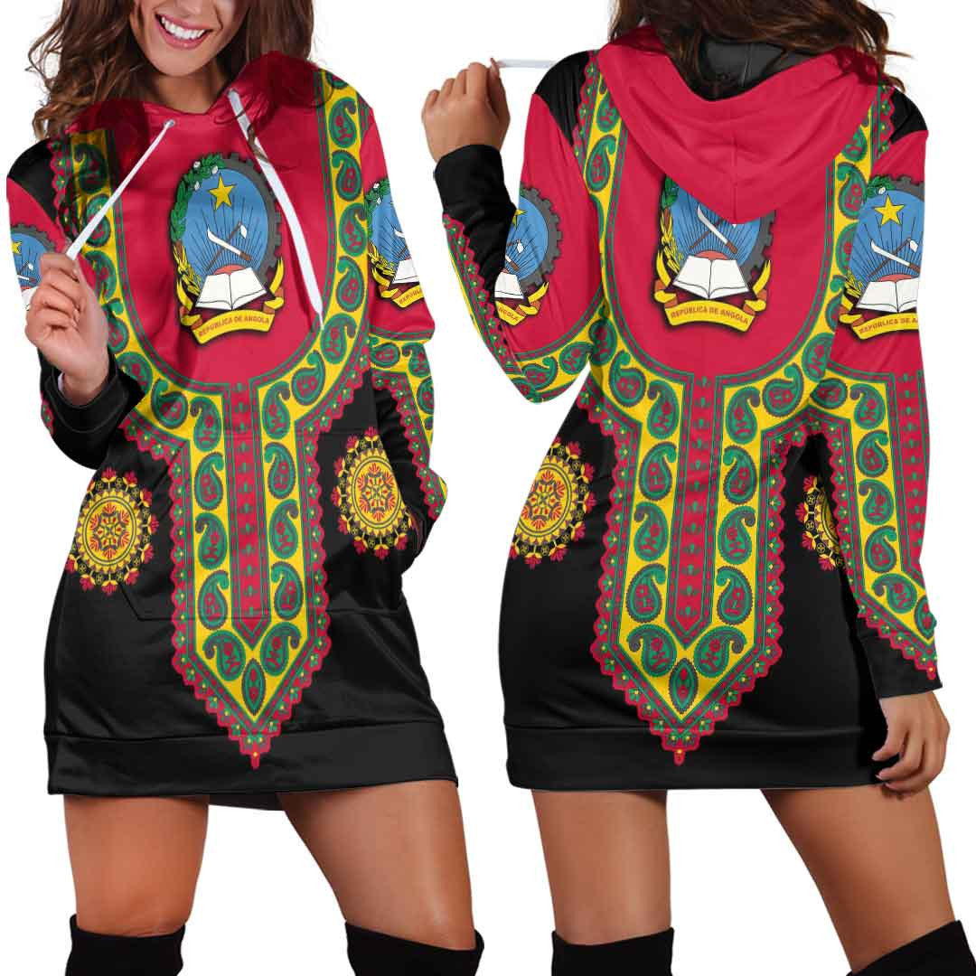 Clothing Angola Dashiki Hoodie Dress