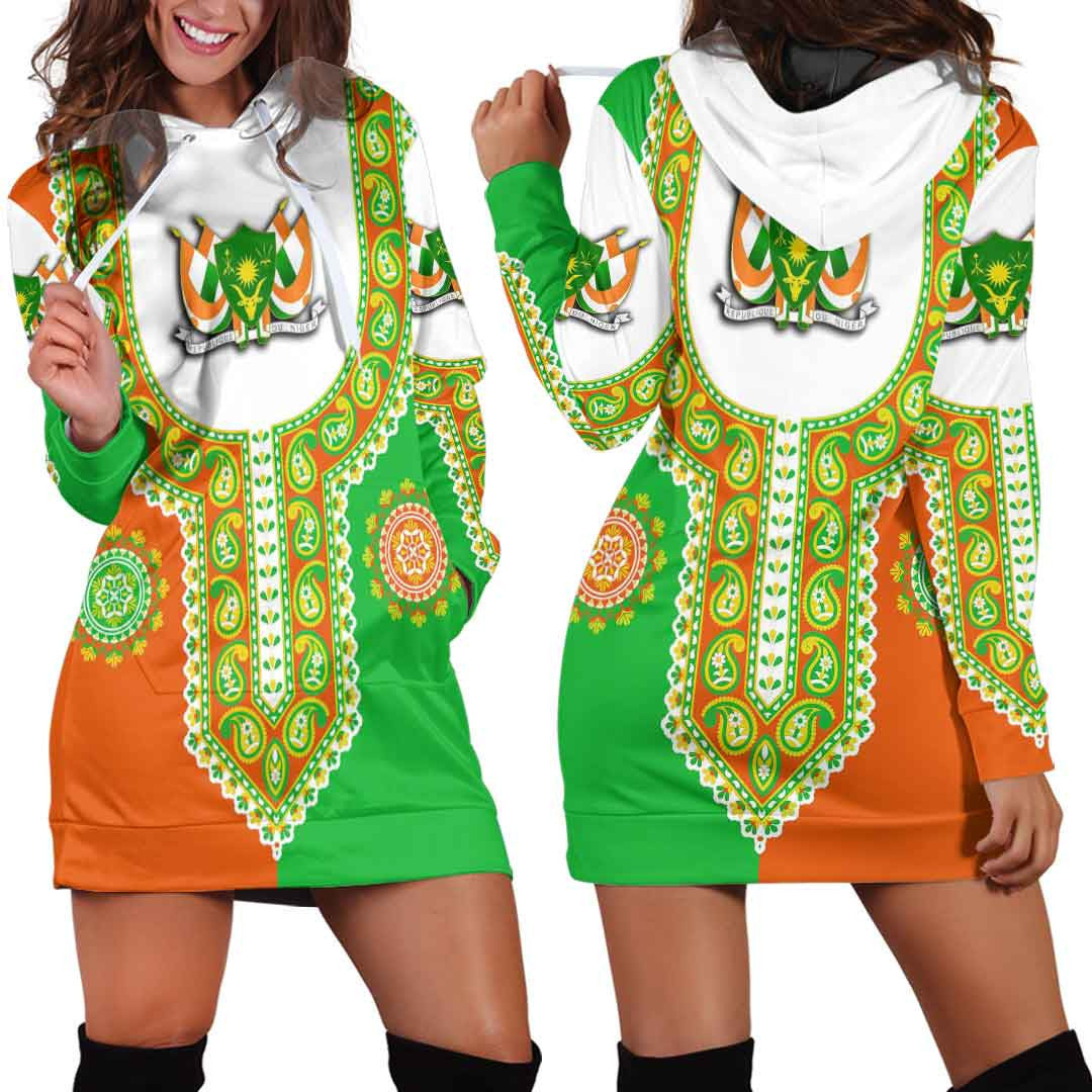 Clothing Niger Dashiki Hoodie Dress