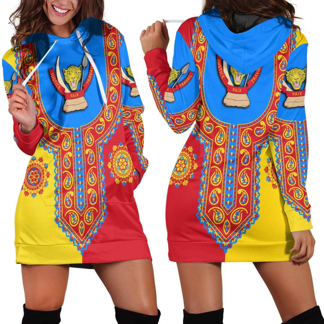 Clothing Democratic Republic Of The Congo Dashiki Hoodie Dress