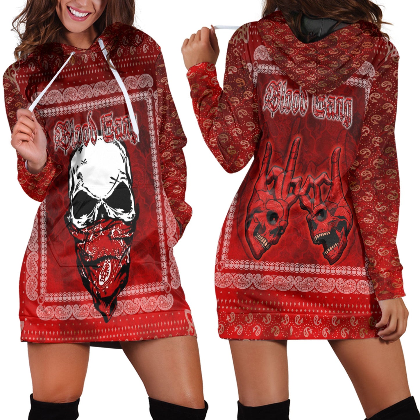 Clothing Blood Gang Hoodie Dress