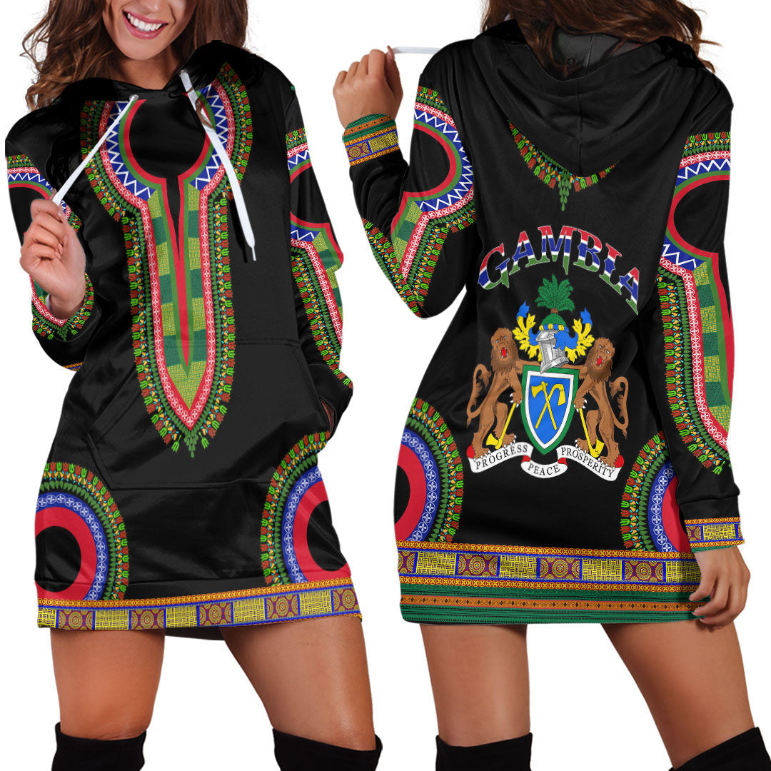 Clothing Gambia Dashiki Hoodie Dress