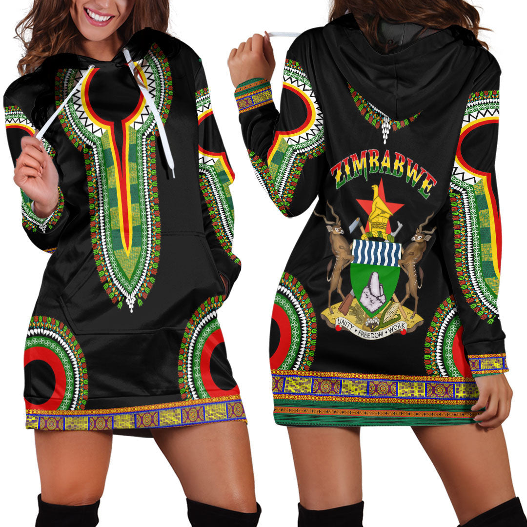 Clothing Zimbabwe Dashiki Hoodie Dress