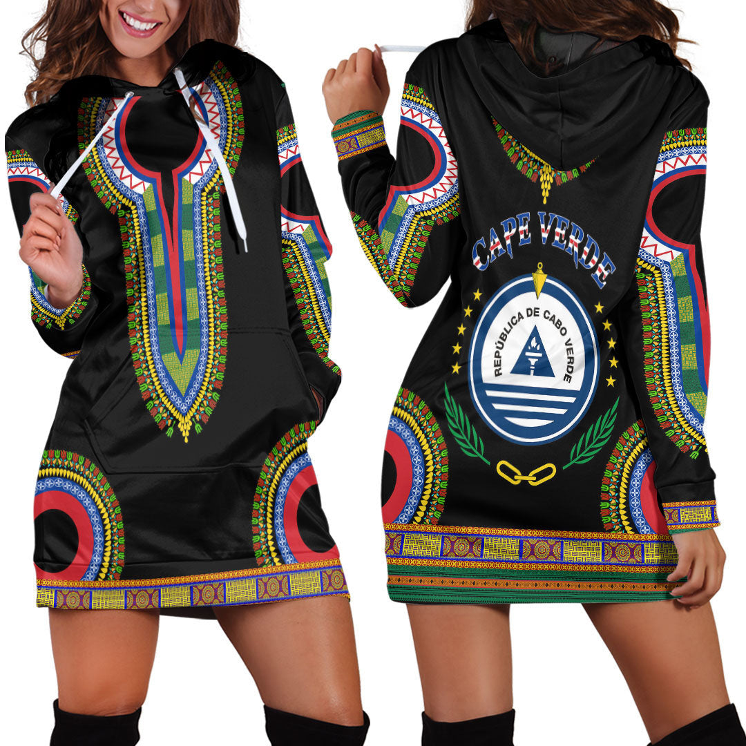 Clothing Cape Verde Dashiki Hoodie Dress