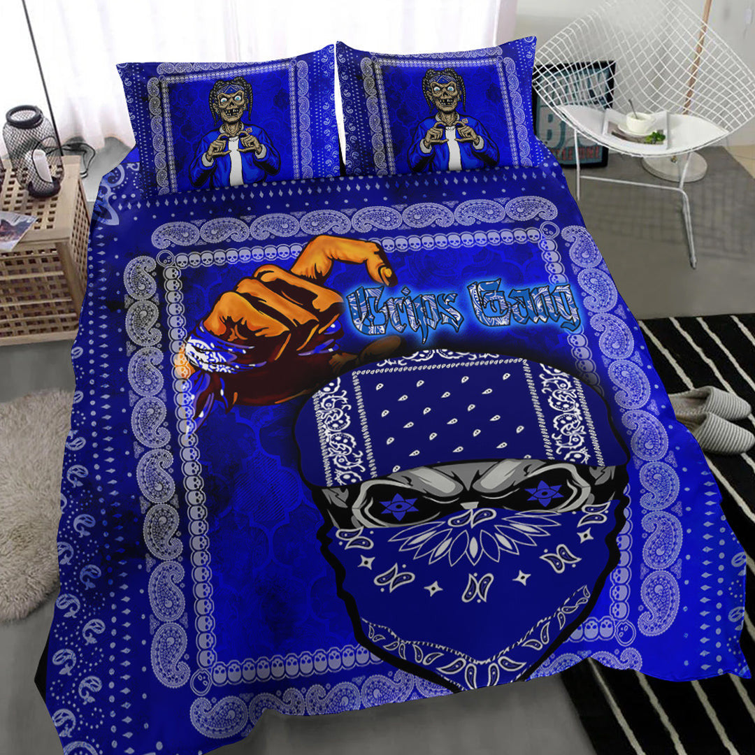 Bedding Set - Skull Crips Gang Bedding Set