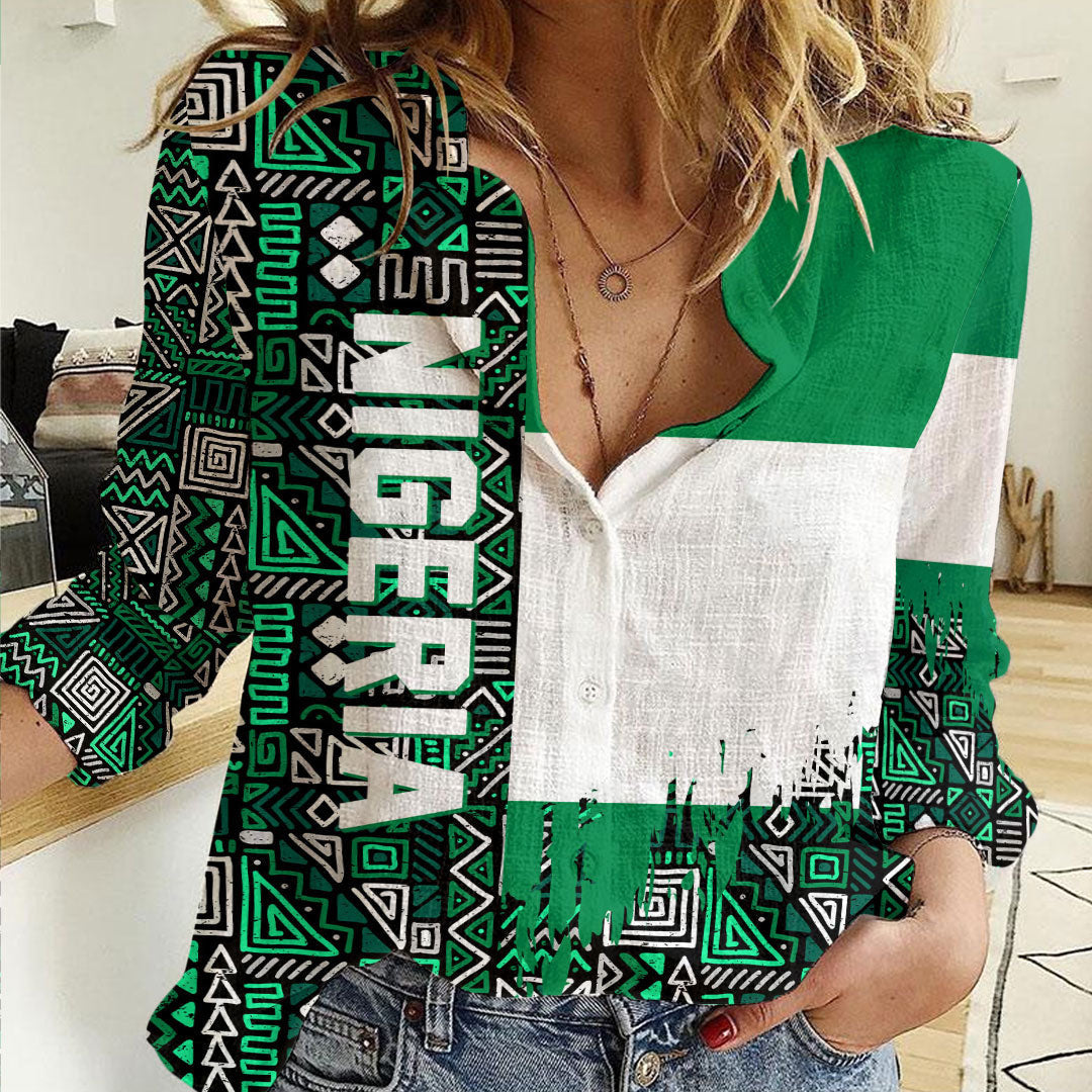Clothing Nigeria Kente Pattern Women's Casual Shirt