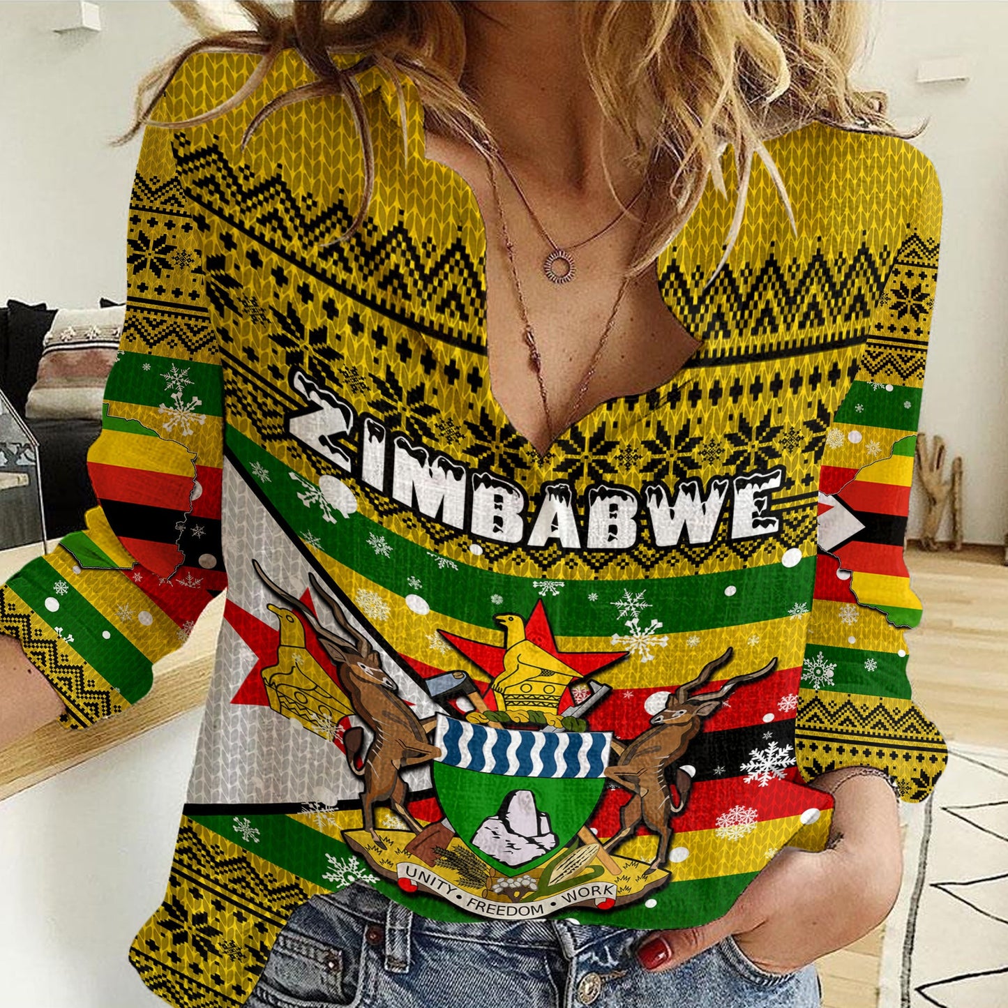 Clothing Zimbabwe Christmas Women Casual Shirt