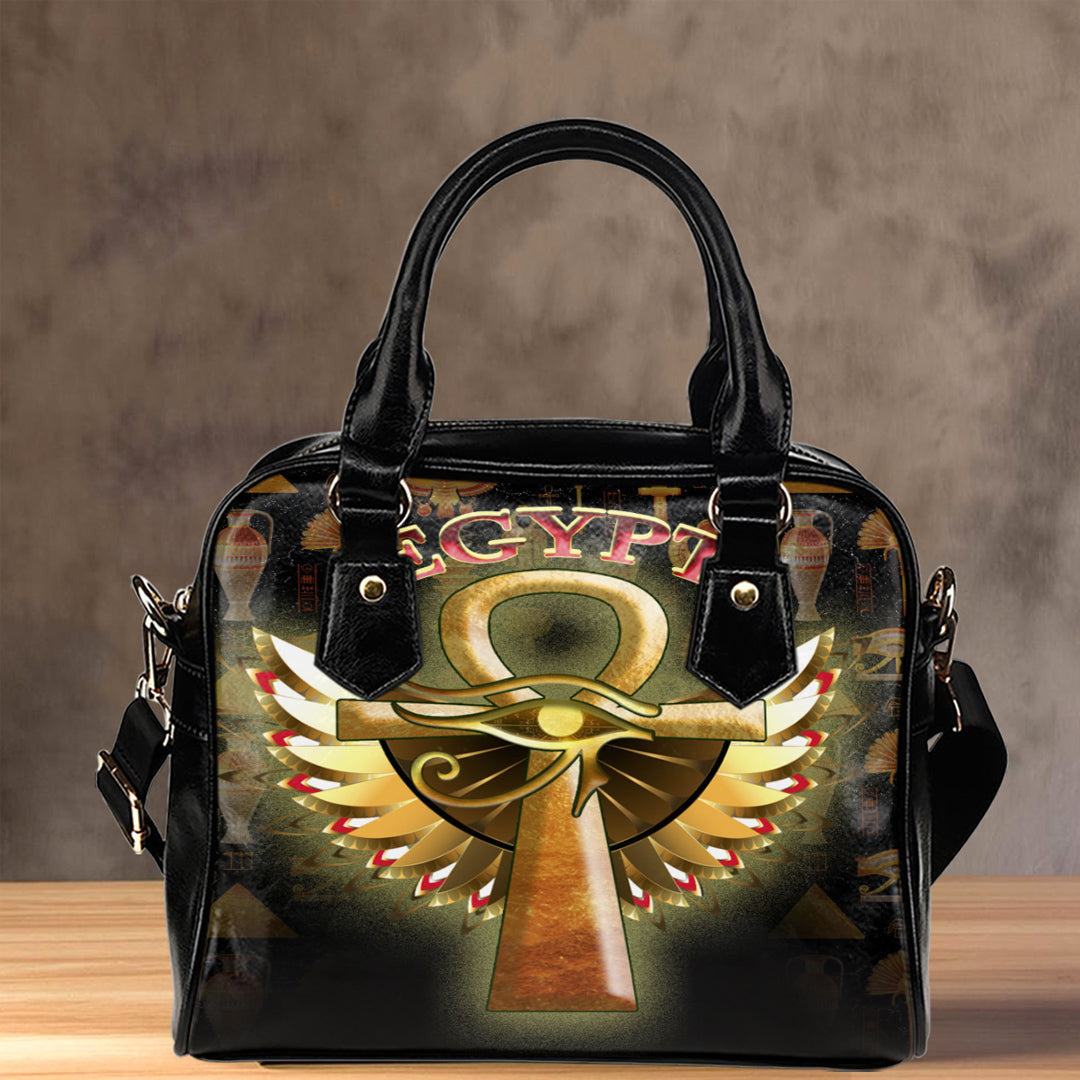 Shoulder Handbag Ankh And Horus Egyptian Shoulder Handbag