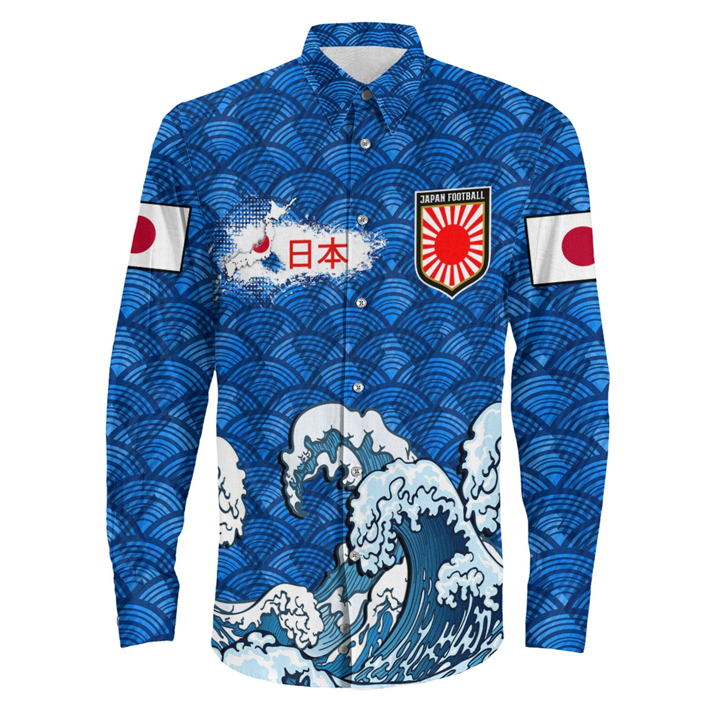 Clothing Japan Football Long Sleeve Button Shirt