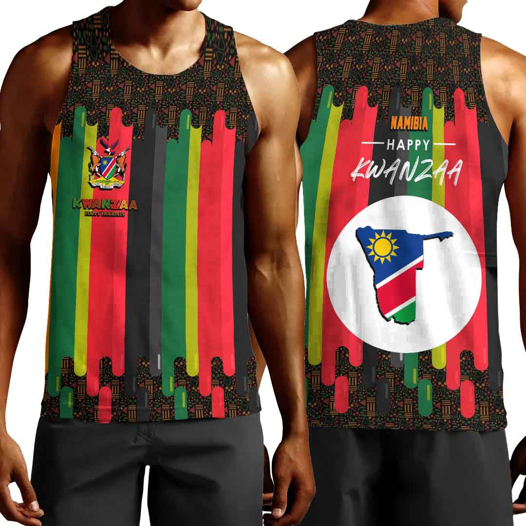 Clothing Namibia Happy Kwanzaa Men's Tank Top
