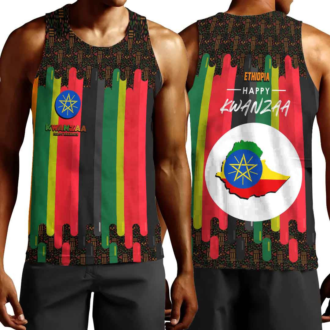 Clothing Ethiopia Happy Kwanzaa Men's Tank Top