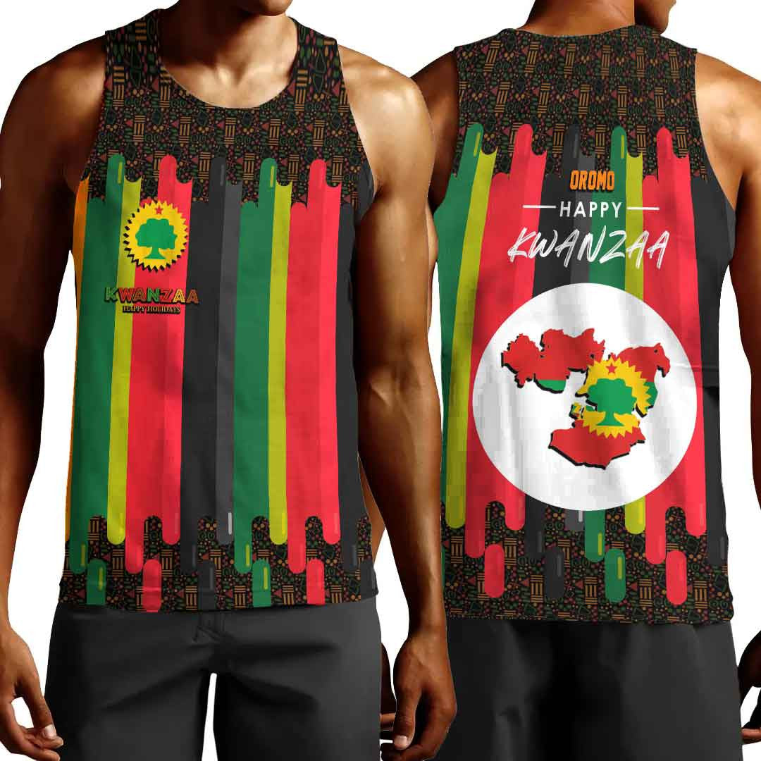 Clothing Oromo Happy Kwanzaa Men's Tank Top