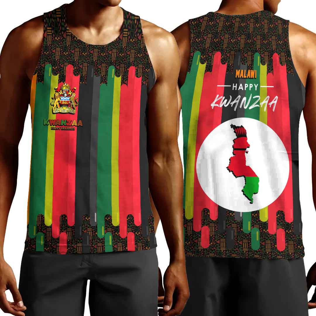 Clothing Malawi Happy Kwanzaa Men's Tank Top