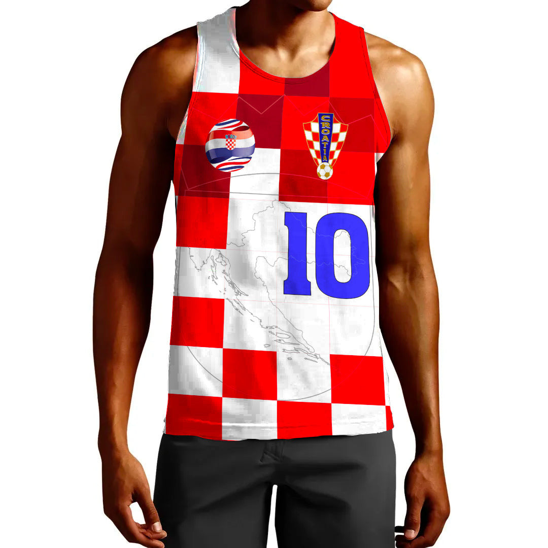 Clothing Croatia Football Style Tank Top