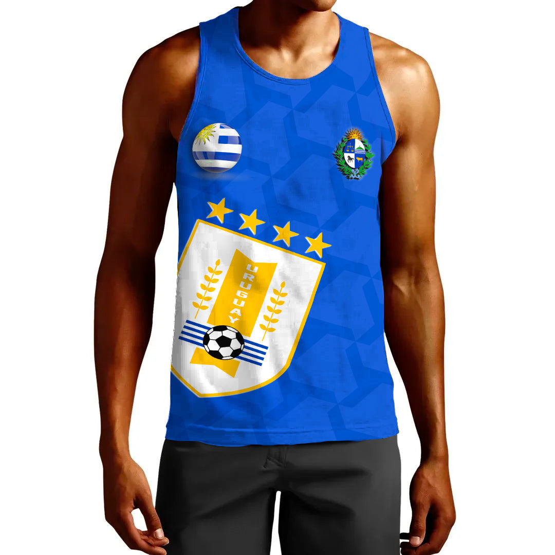 Clothing Custom Uruguay Soccer Style Tank Top