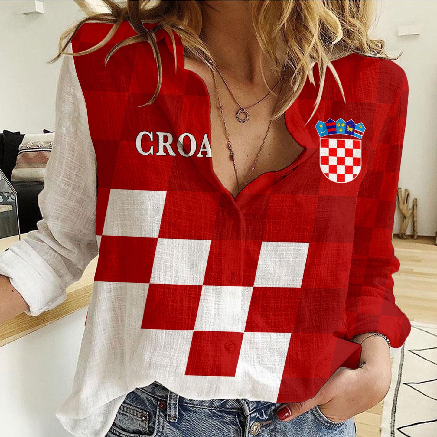 Clothing Croatia Hrvatska Women Casual Shirt