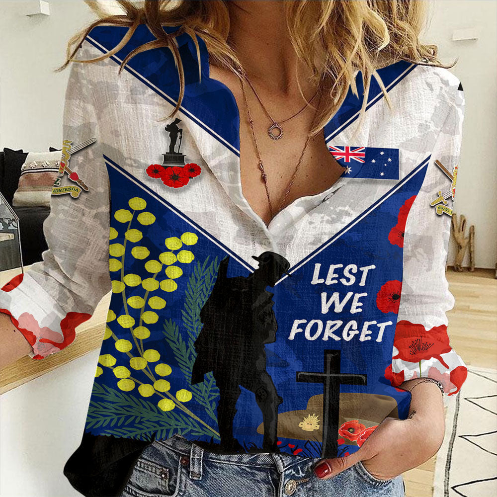 Clothing Australia Anzac Lest We Forget 2023 Women Casual Shirt