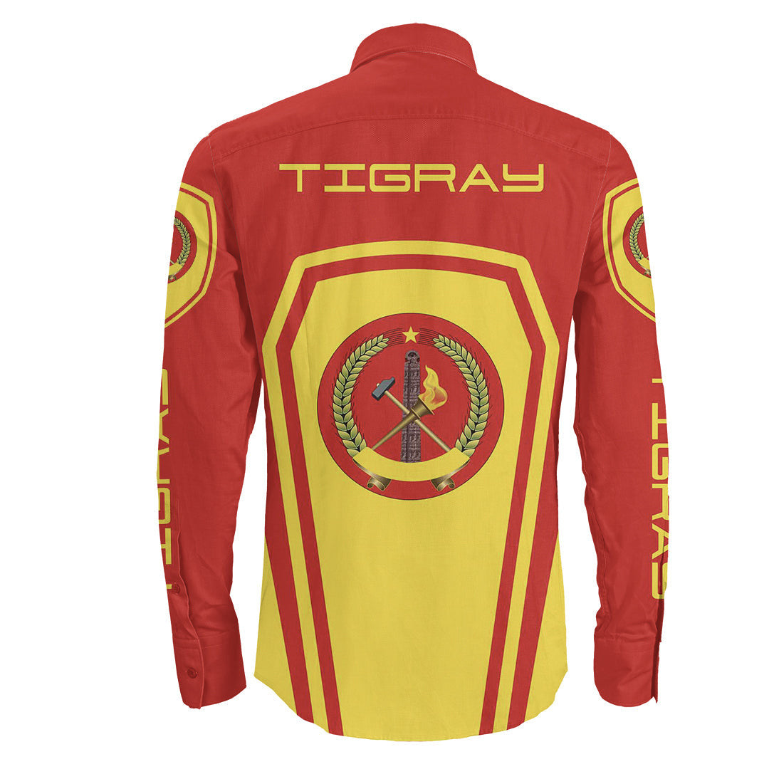 Clothing Tigray Formula One Long Sleeve Button Shirt