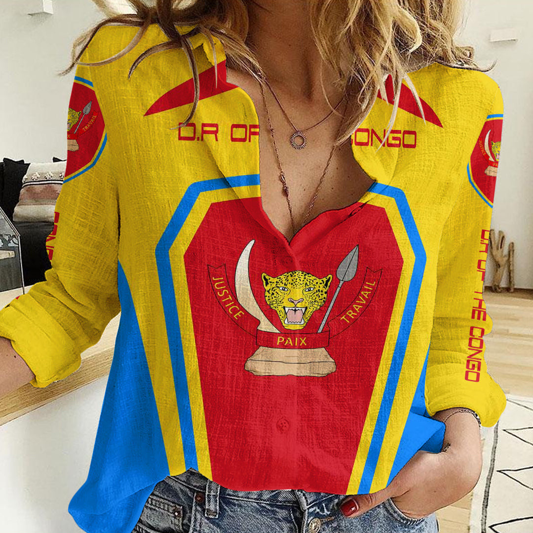 Clothing Democratic Republic of the Congo Formula One Women's Casual Shirt
