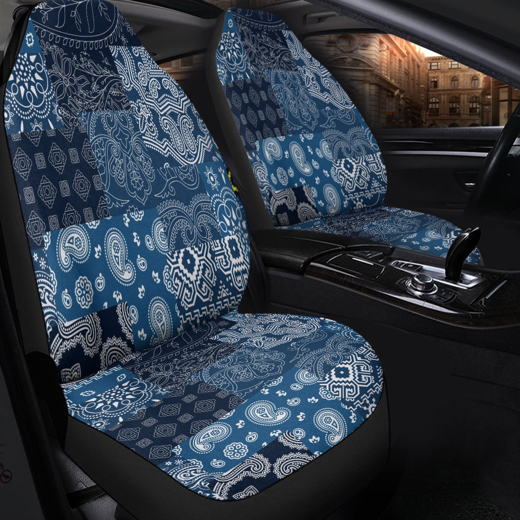 Car Seat Cover Paisley Bandana Pattern Seamless Car Seat Cover