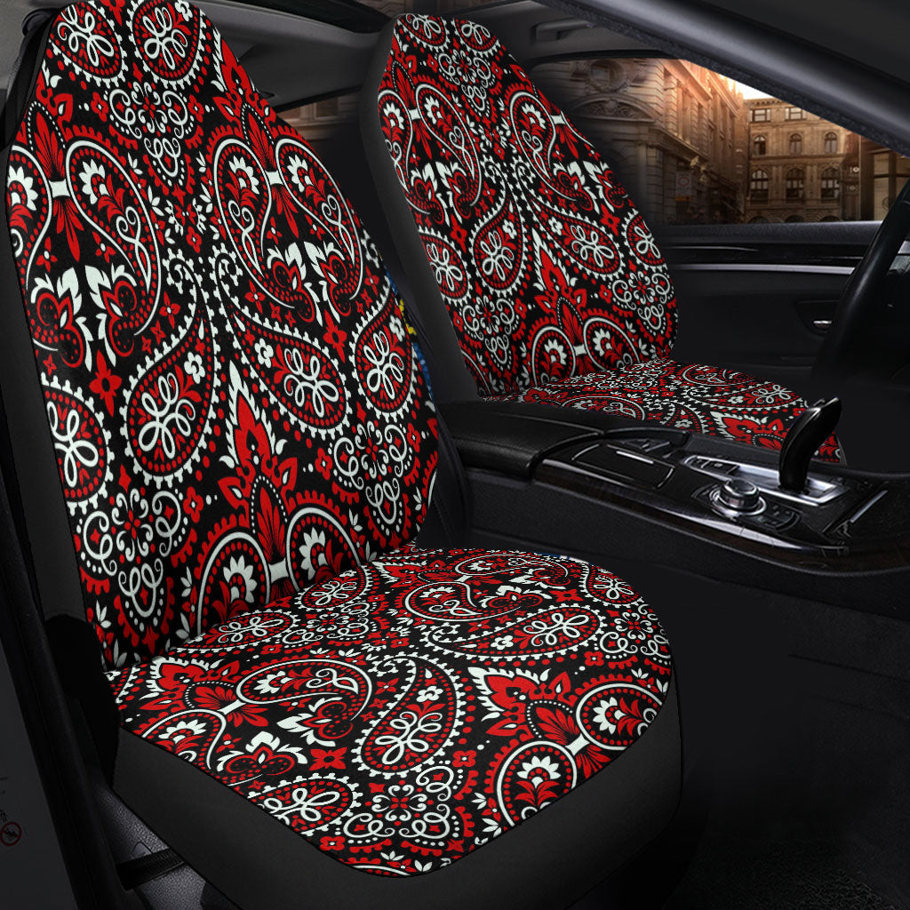 Car Seat Cover Paisley Bandana Pattern Seamless Car Seat Cover