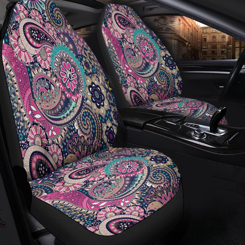 Car Seat Cover Paisley Bandana Pattern Seamless Car Seat Cover