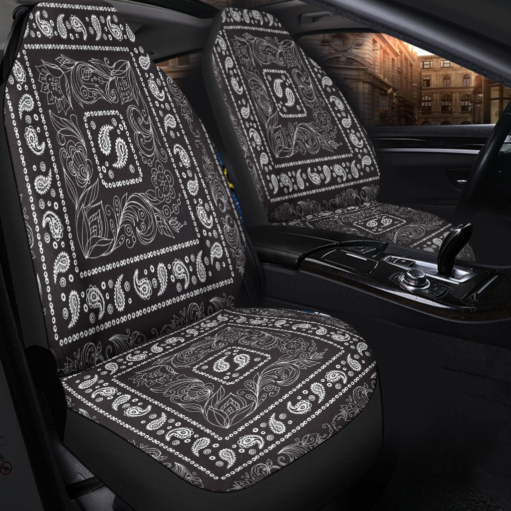 Car Seat Cover Paisley Bandana Pattern Seamless Car Seat Cover