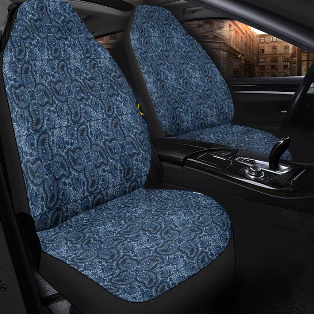 Car Seat Cover Paisley Bandana Pattern Seamless Car Seat Cover