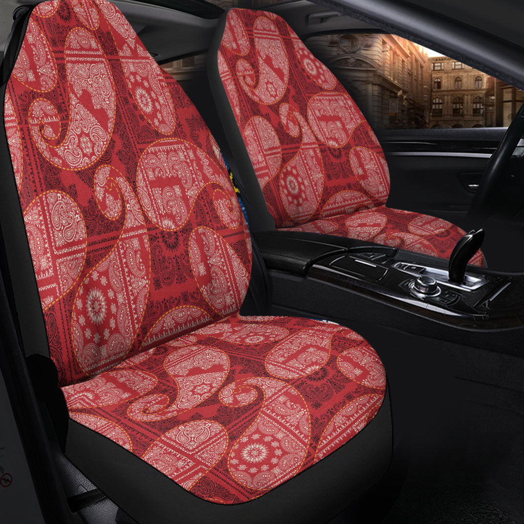 Car Seat Cover Paisley Bandana Pattern Seamless Car Seat Cover