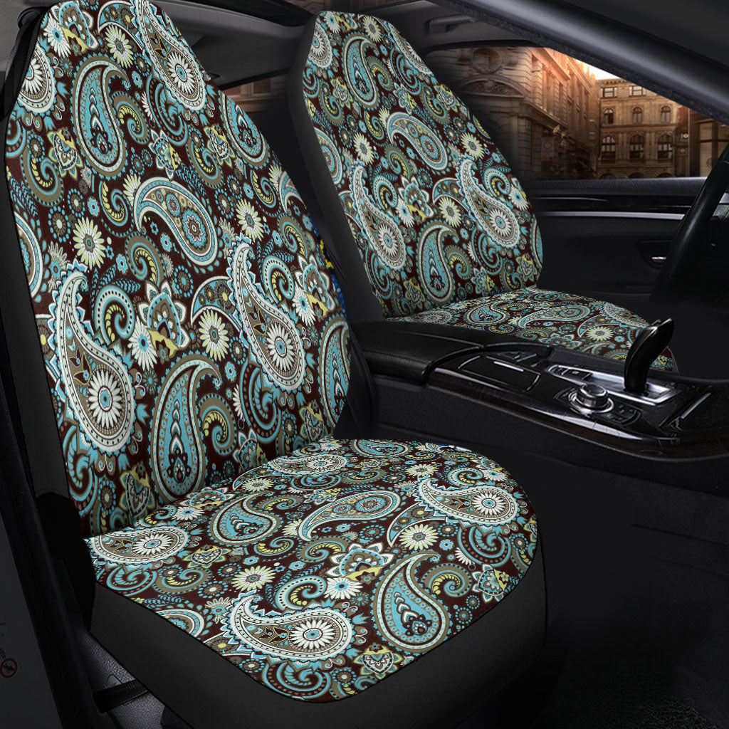Car Seat Cover Paisley Bandana Pattern Seamless Car Seat Cover