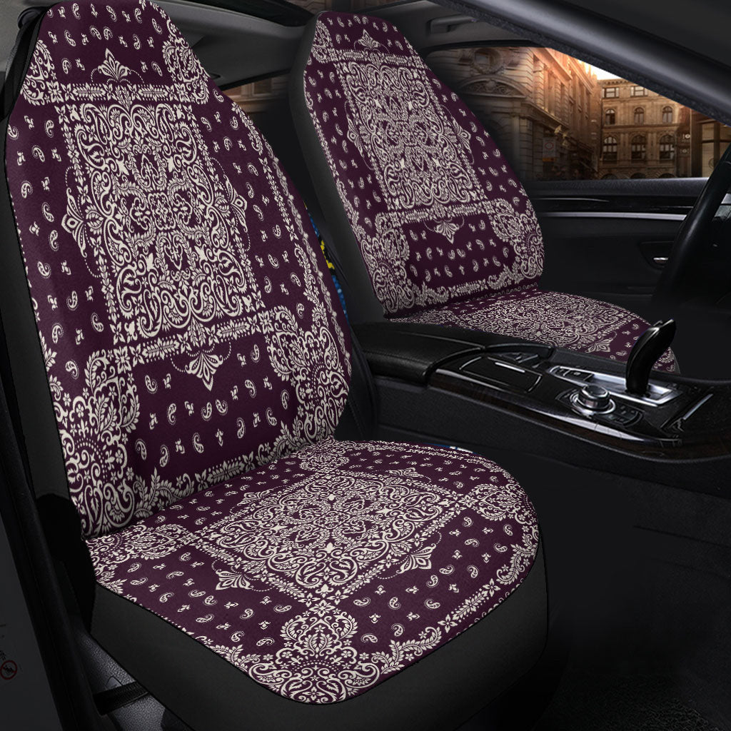 Car Seat Cover Paisley Bandana Pattern Seamless Car Seat Cover