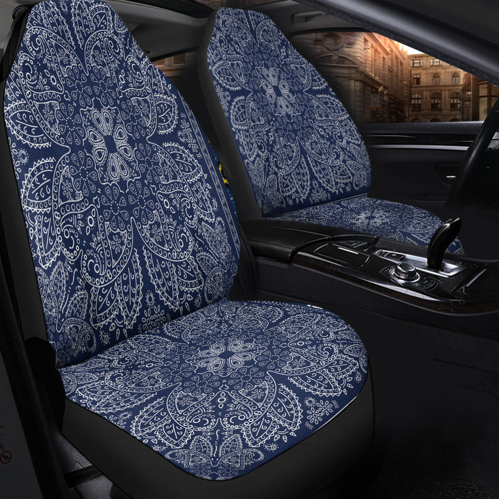 Car Seat Cover Paisley Bandana Pattern Seamless Car Seat Cover