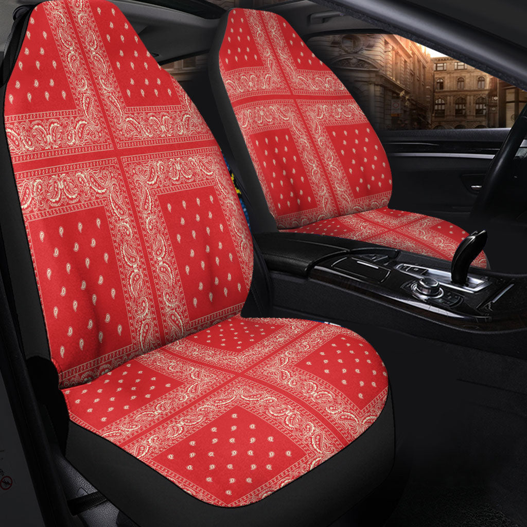 Car Seat Cover Paisley Bandana Pattern Seamless Car Seat Cover
