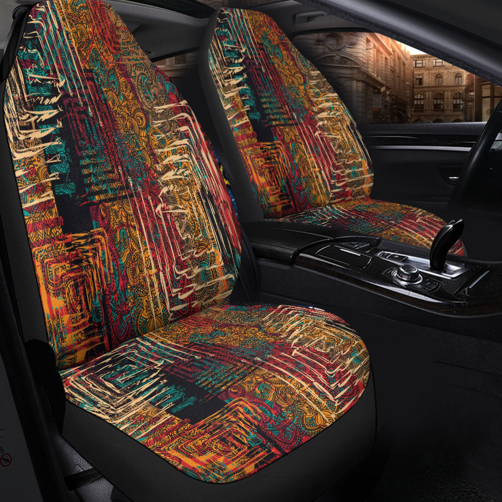 Car Seat Cover Paisley Bandana Pattern Seamless Car Seat Cover